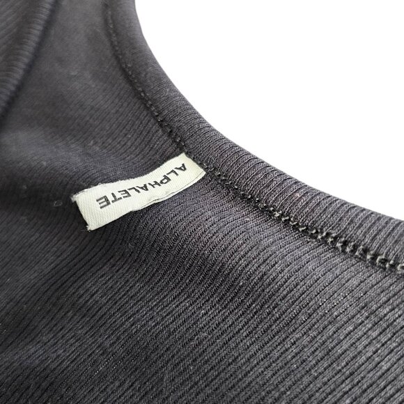 Alphalete Womens Ribbed Stretch Scoop Neck Tank Top, Basic, Size M - Picture 6 of 7
